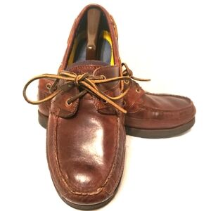 Timberland Men's Boat Shoe 71026 Brown Leather Lace-up Sz 10.5